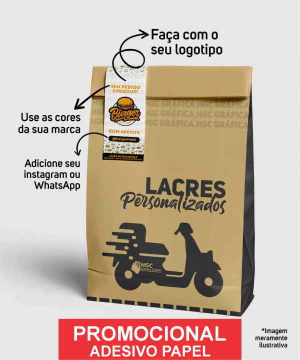 LACRE DE SEGURANÇA PAPEL ADESIVO