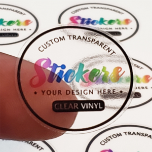 IMPRESSÃO EM ADESIVO TRANSPARENTE + RECORTE VINIL ADESIVO  4x0 (Frente colorida e verso branco)   