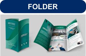 Folder OFFSET 28x20cm aberto - 14x20cm fechado 1dobra ou 10x20cm 2 dobras 4x4 Papel Fosco Corte e vinco 